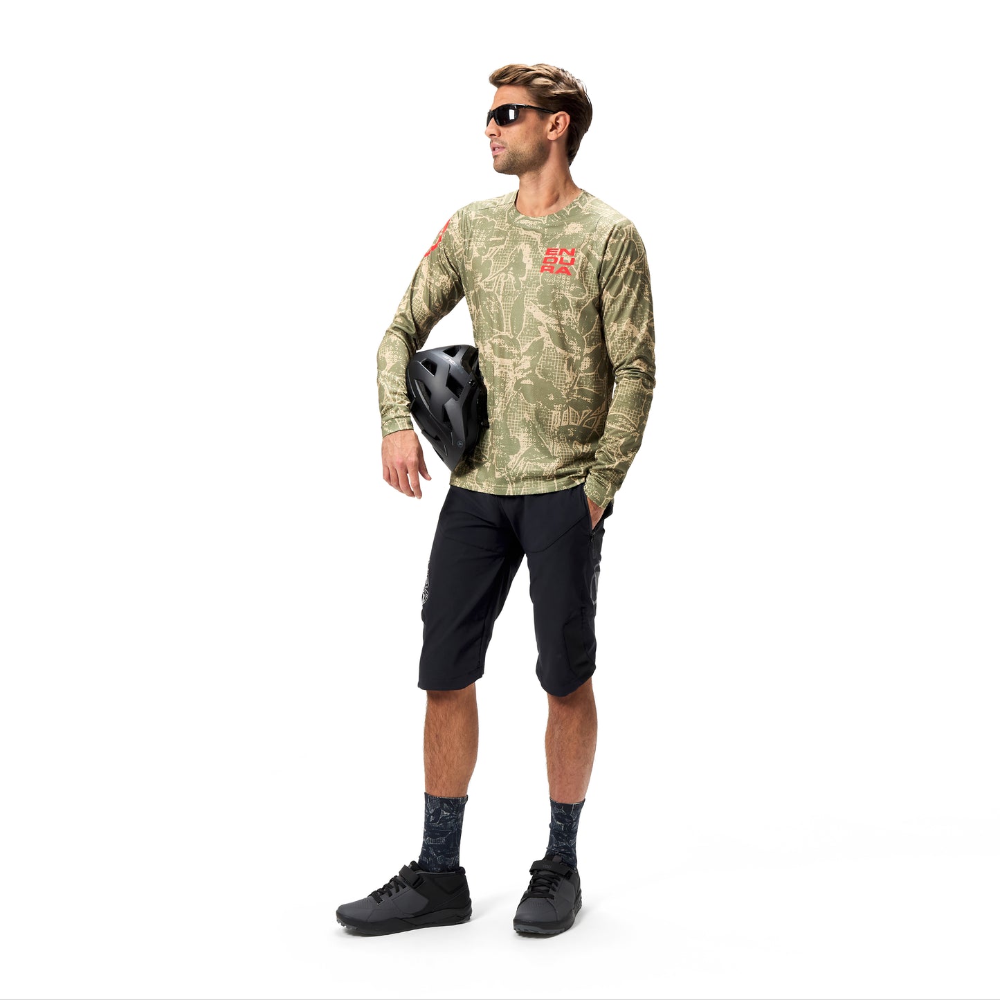 ENDURA LTD PRINTED pitkähihainen Camo Jersey Khaki 2025