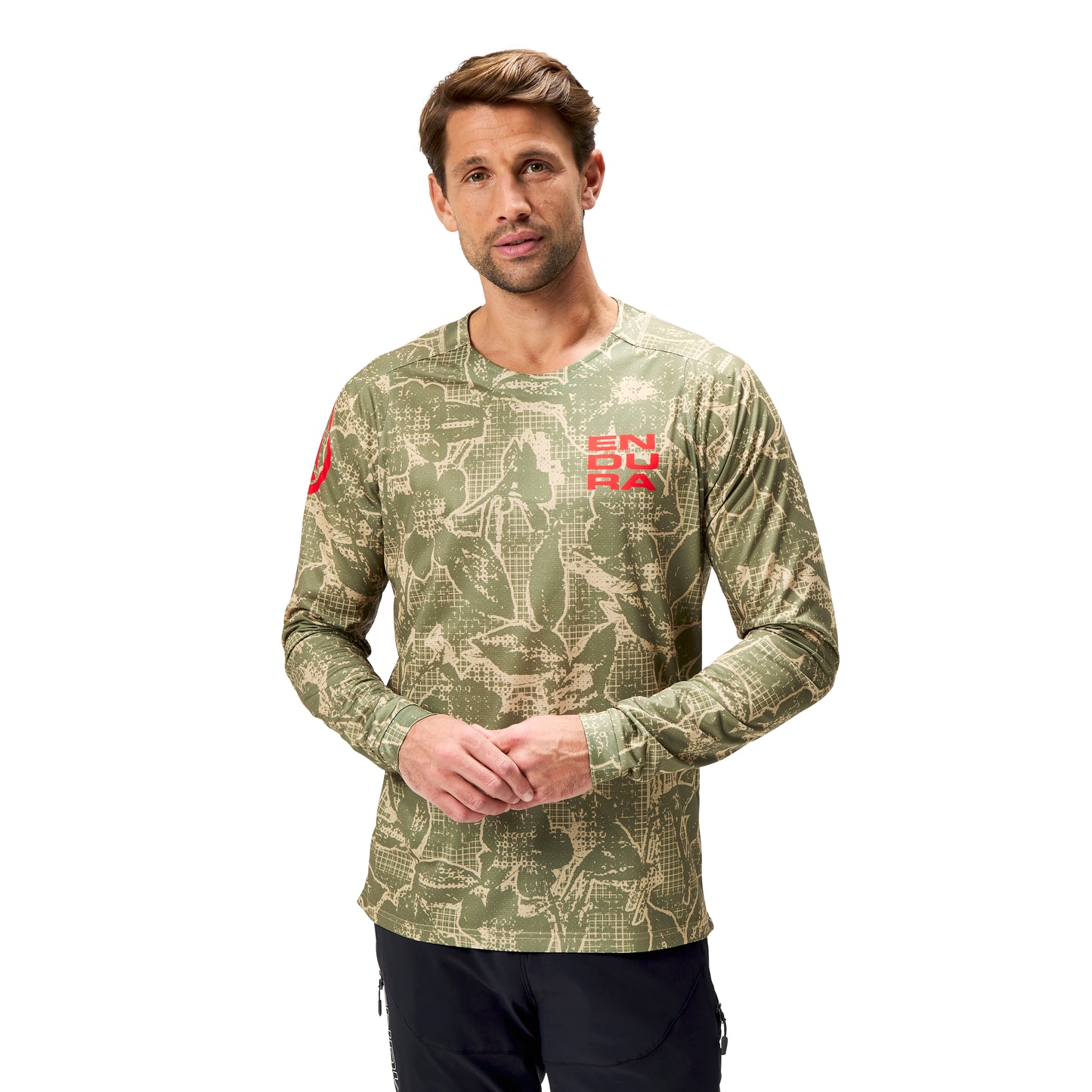 ENDURA LTD PRINTED pitkähihainen Camo Jersey Khaki 2025