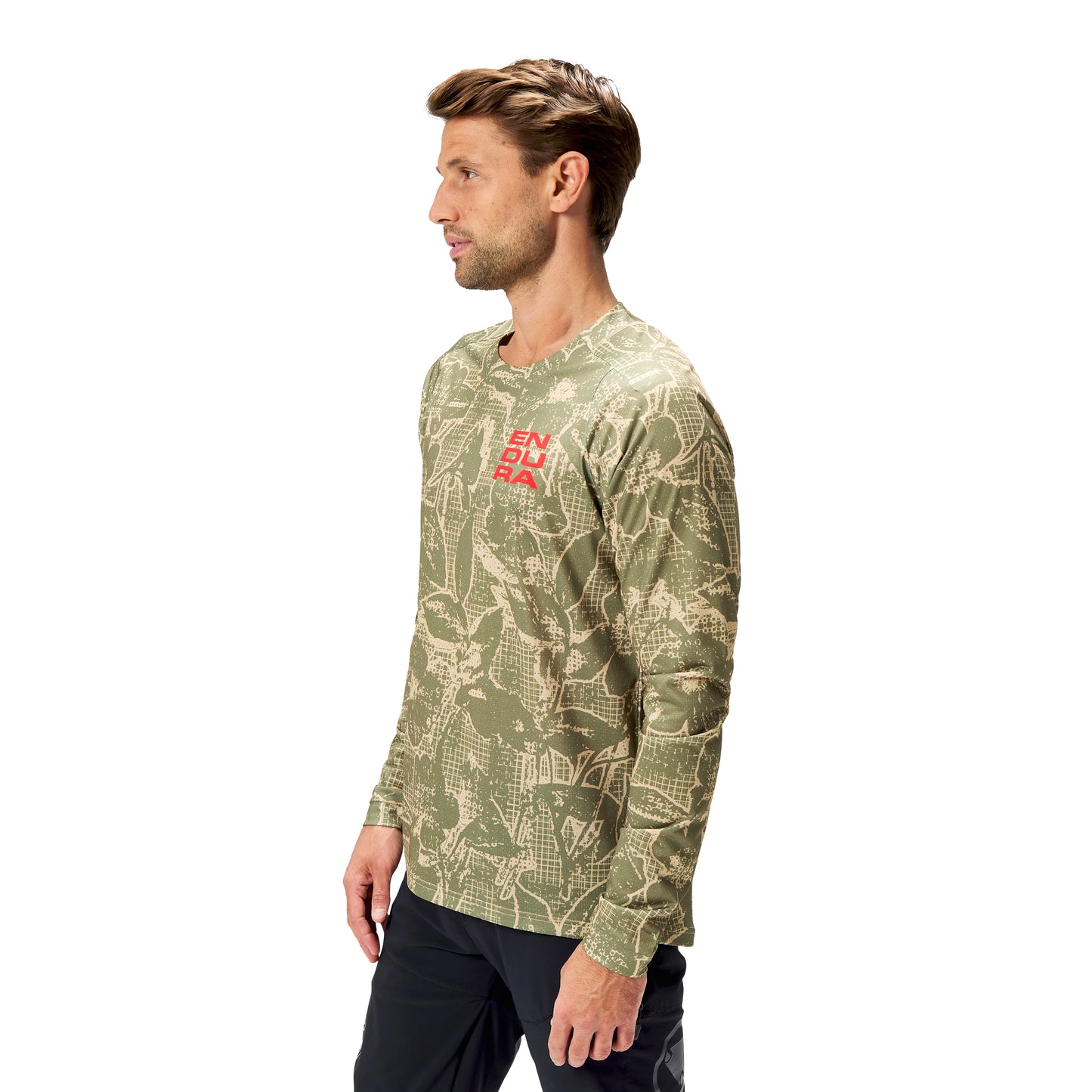 ENDURA LTD PRINTED pitkähihainen Camo Jersey Khaki 2025