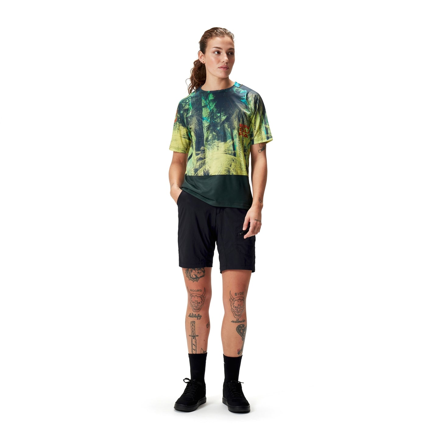 ENDURA TROPICAL LTD Naisten lyhythihainen Jersey vihreä