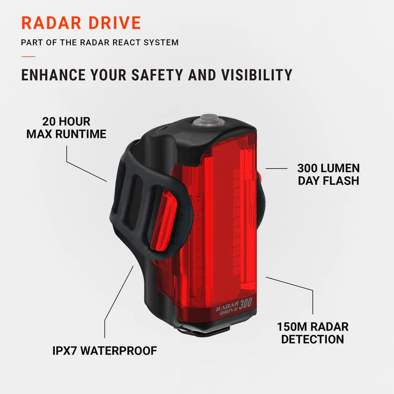 LEZYNE RADAR DRIVE takavalaistus