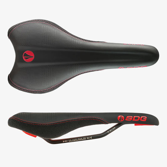 SDG RADAR MTN Rails Titanium-Alu Satula Musta/Punainen
