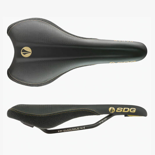 SDG RADAR MTN Rails Titanium-Aluminium Satula Musta/kermanvärinen satula