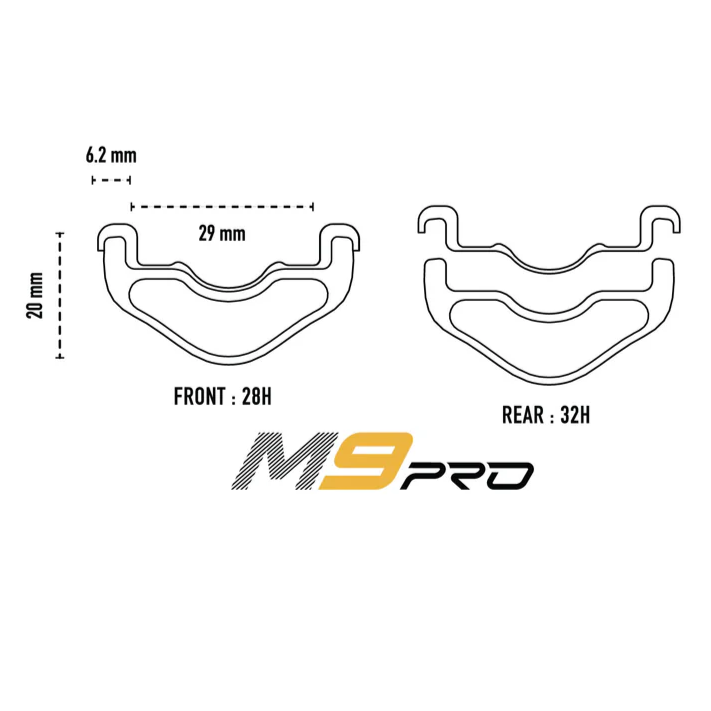 ENVE M9 PRO 29" 29mm etuvanne