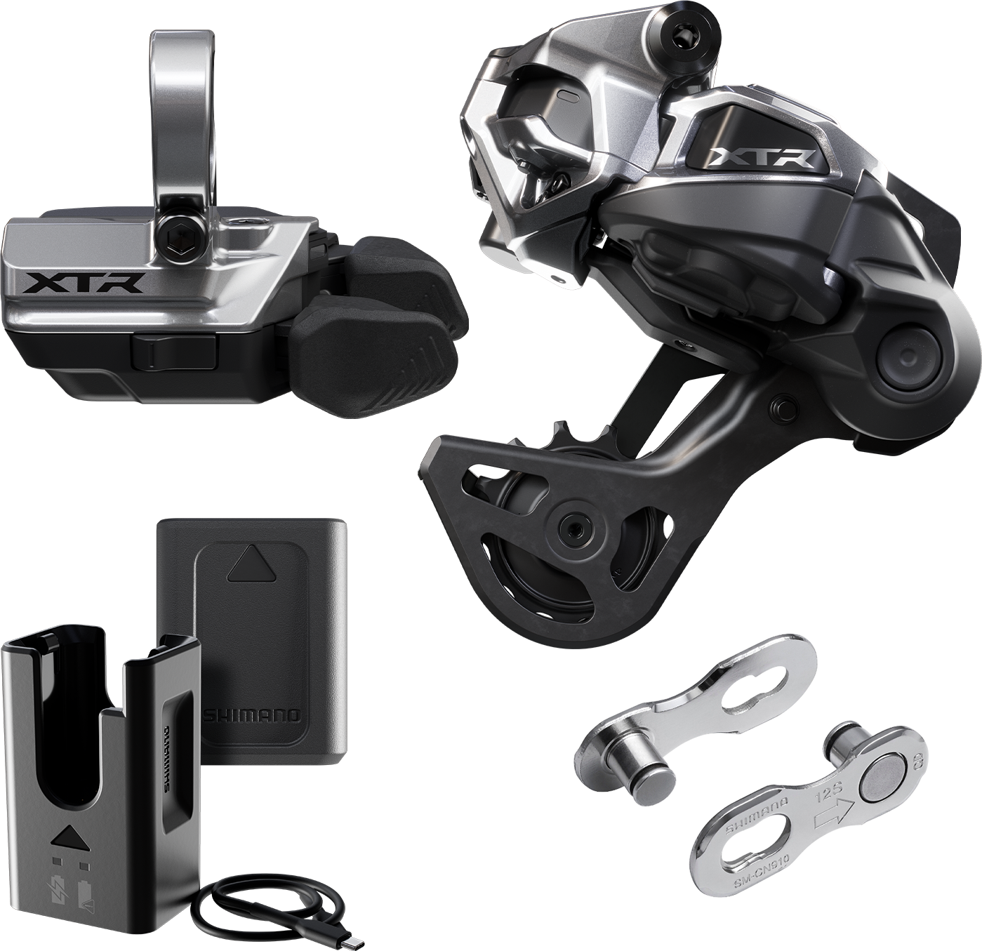 Päivityssarja SHIMANO XTR Di2 Wireless M9250-GS Medium Cage -kauluskiinnityslevyyn