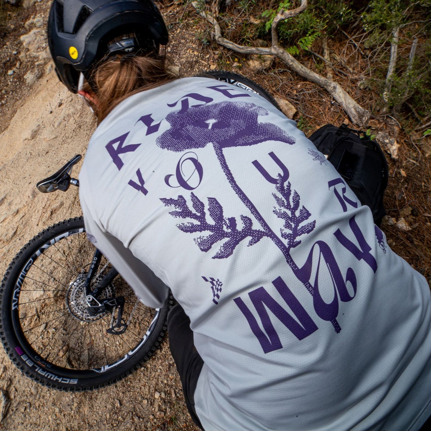 NORTHWAVE XTRAIL 2 Naisten pitkähihainen trikoo harmaa/lila