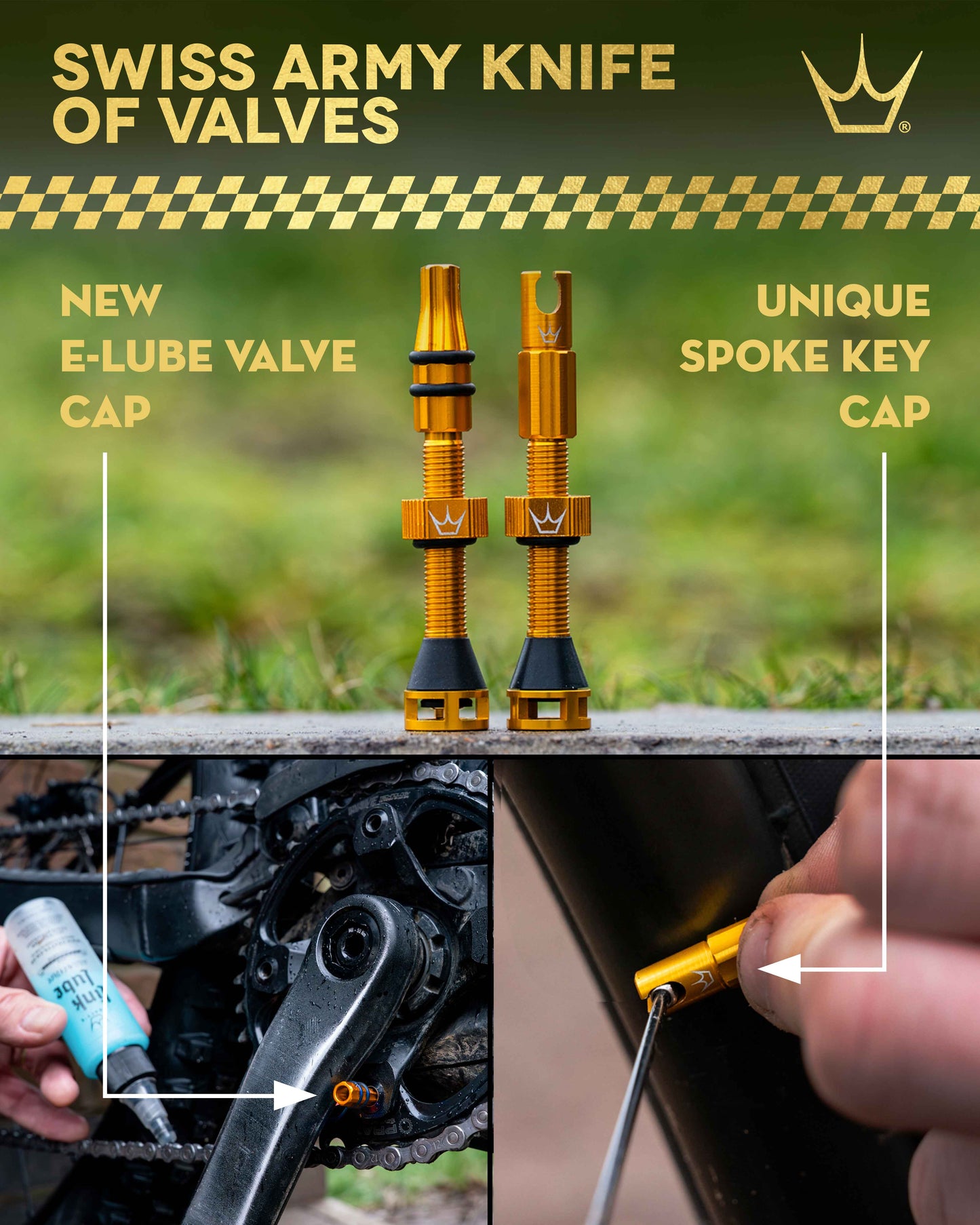 PEATY'S HOLESHOT FAST FLOW venttiilin korkit ja nipat paketti hopea