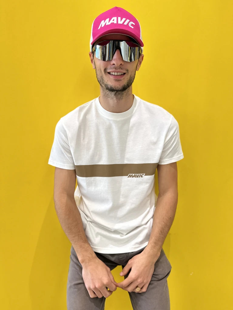 MAVIC CORPORATE STRIPE t-paita valkoinen