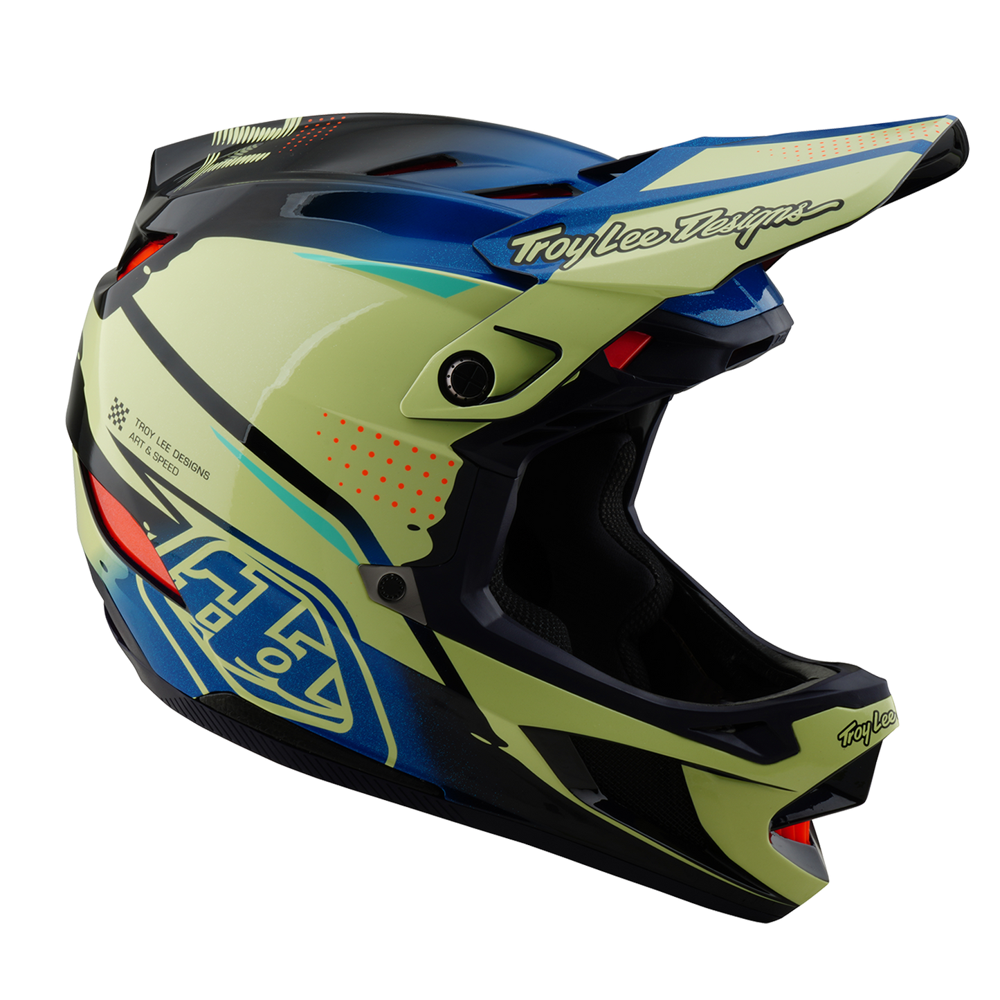 Troy Lee Designs D4 COMPOSITE MIPS Drip MTB-kypärä Keltainen