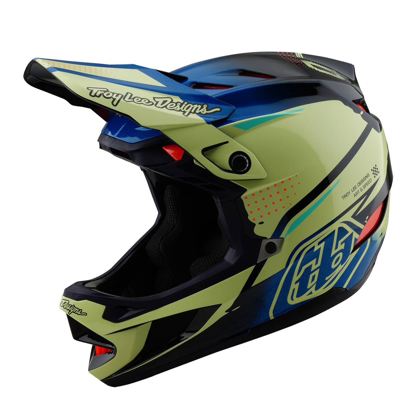 Troy Lee Designs D4 COMPOSITE MIPS Drip MTB-kypärä Keltainen