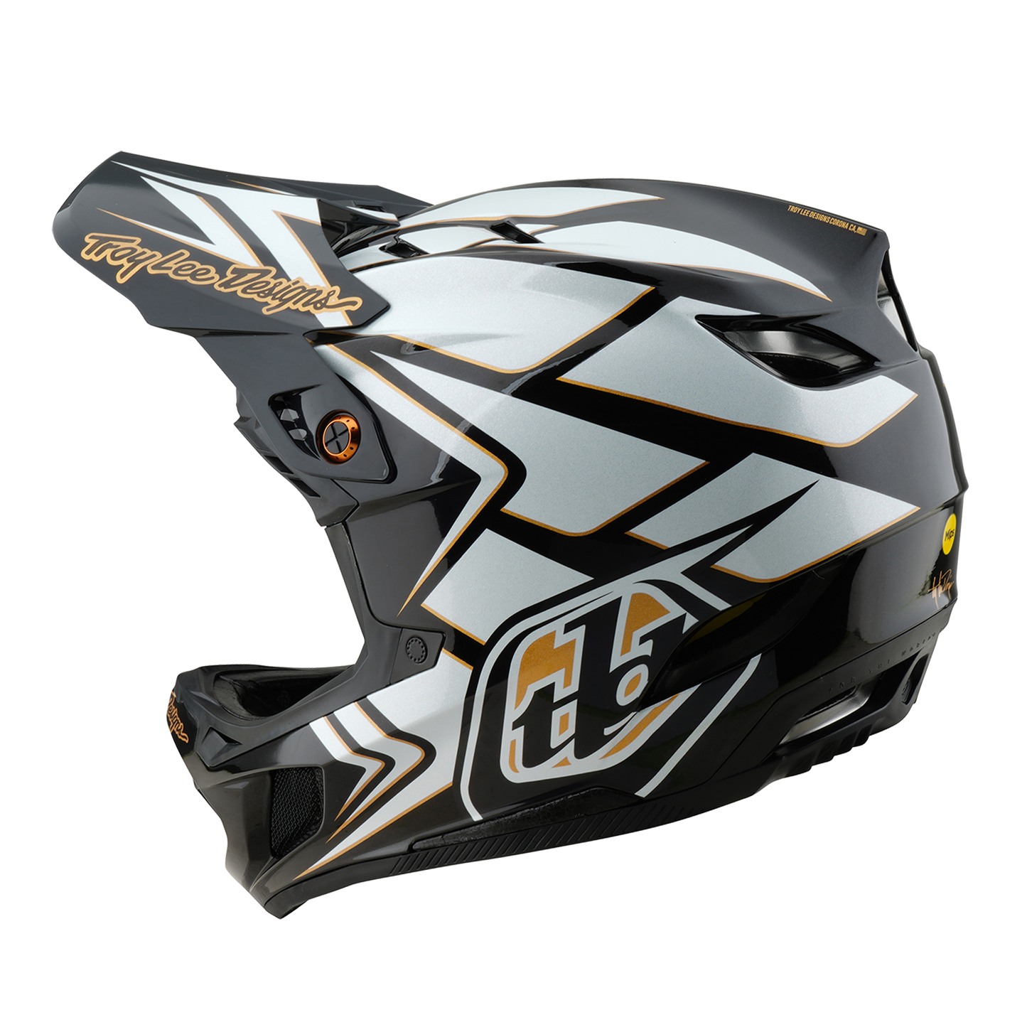 Troy Lee Designs D4 COMPOSITE MIPS GHOSTWING MTB-kypärä Valkoinen