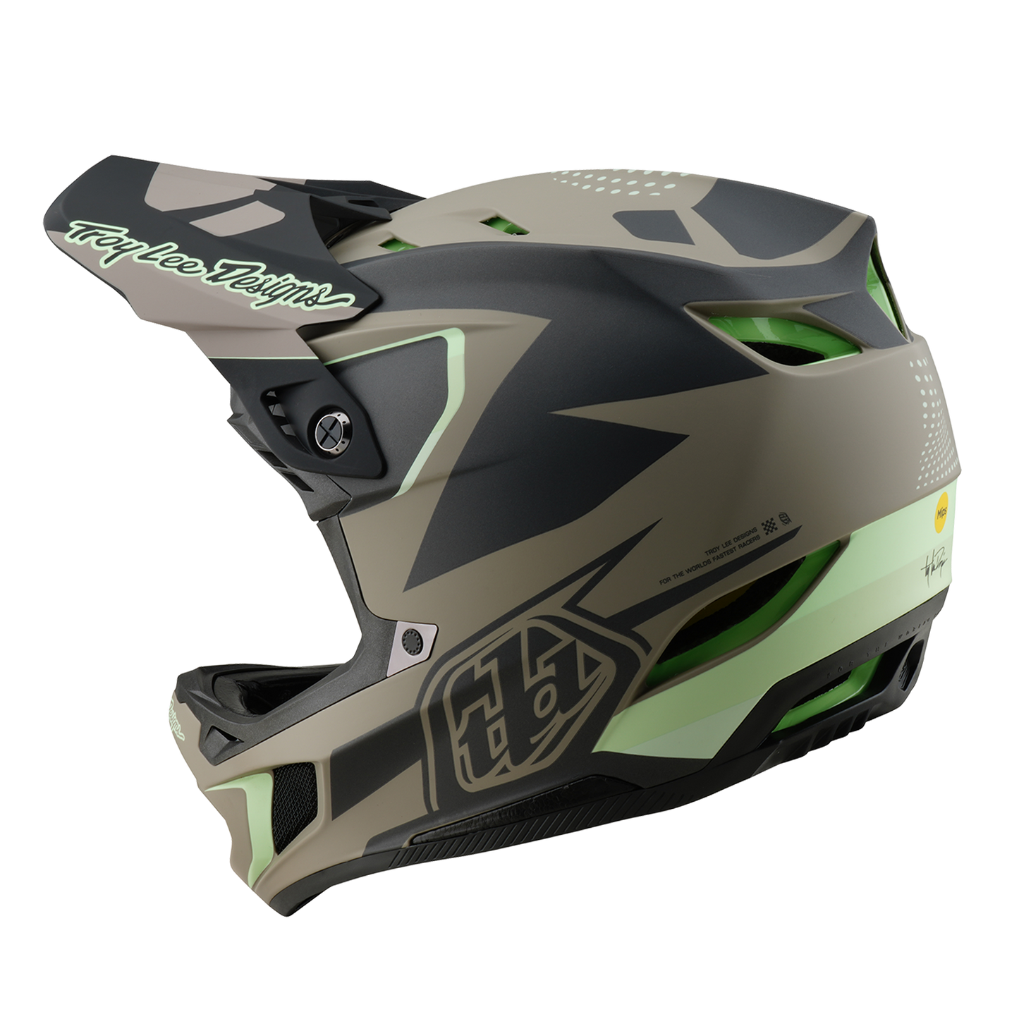 Troy Lee Designs D4 COMPOSITE MIPS MTB-kypärä Ruskea/Musta/Keltainen