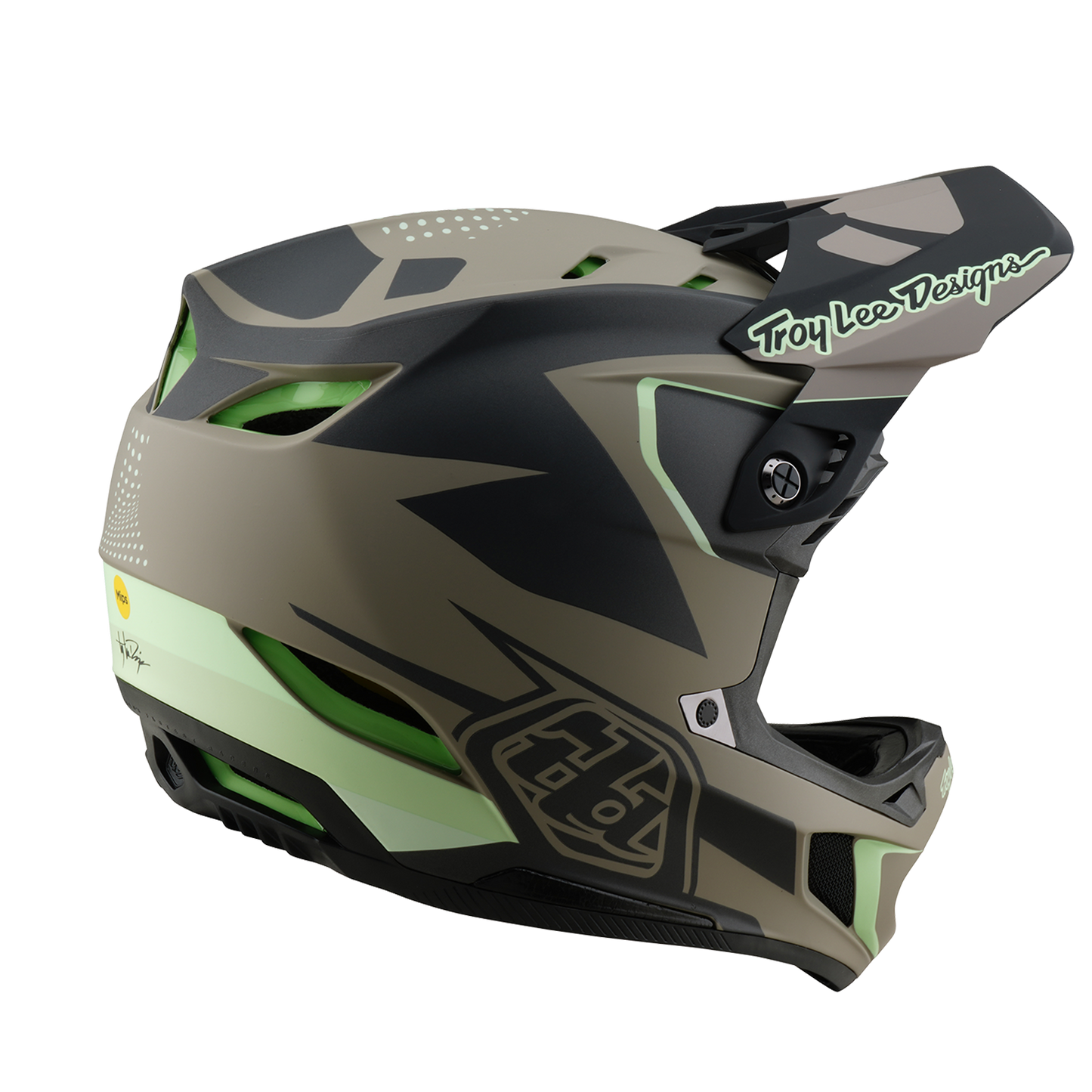 Troy Lee Designs D4 COMPOSITE MIPS MTB-kypärä Ruskea/Musta/Keltainen