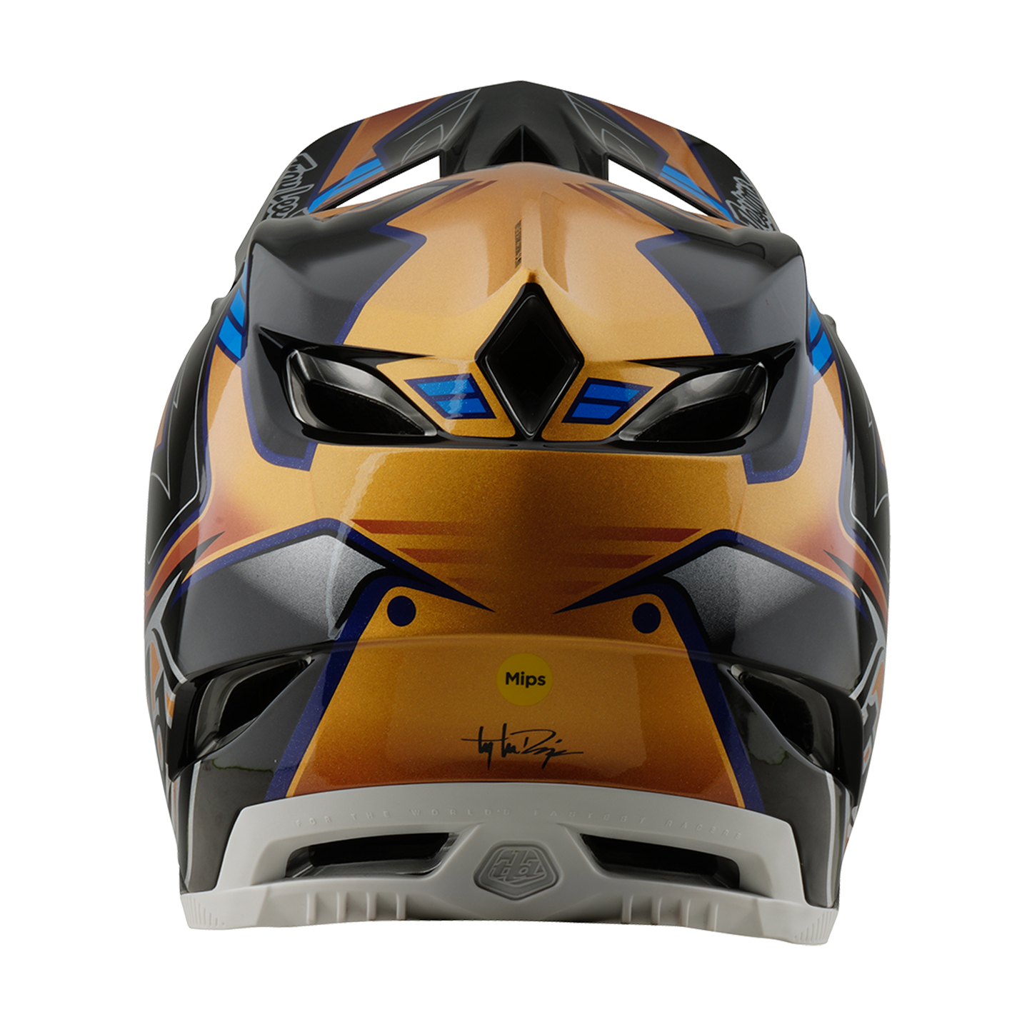 Troy Lee Designs D4 COMPOSITE MIPS ROYALTY MTB-kypärä musta/kultainen