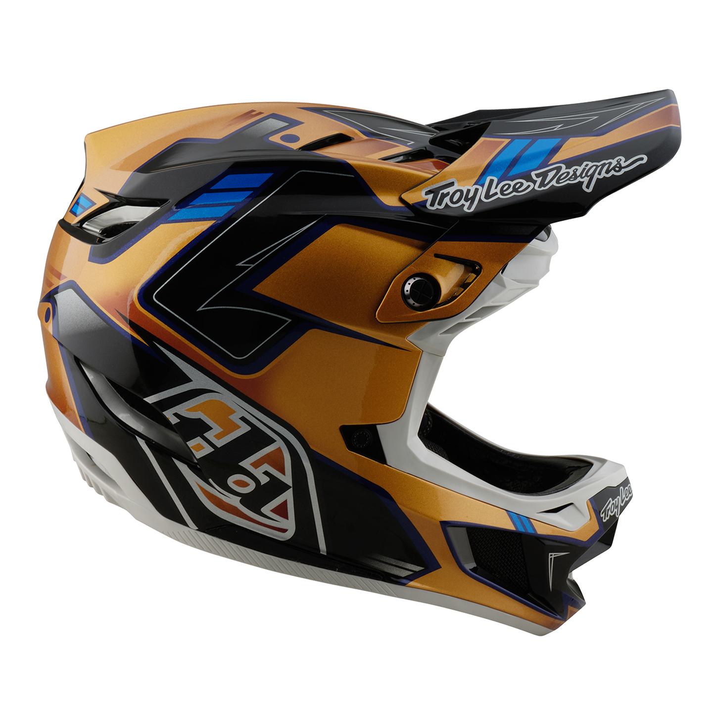 Troy Lee Designs D4 COMPOSITE MIPS ROYALTY MTB-kypärä musta/kultainen