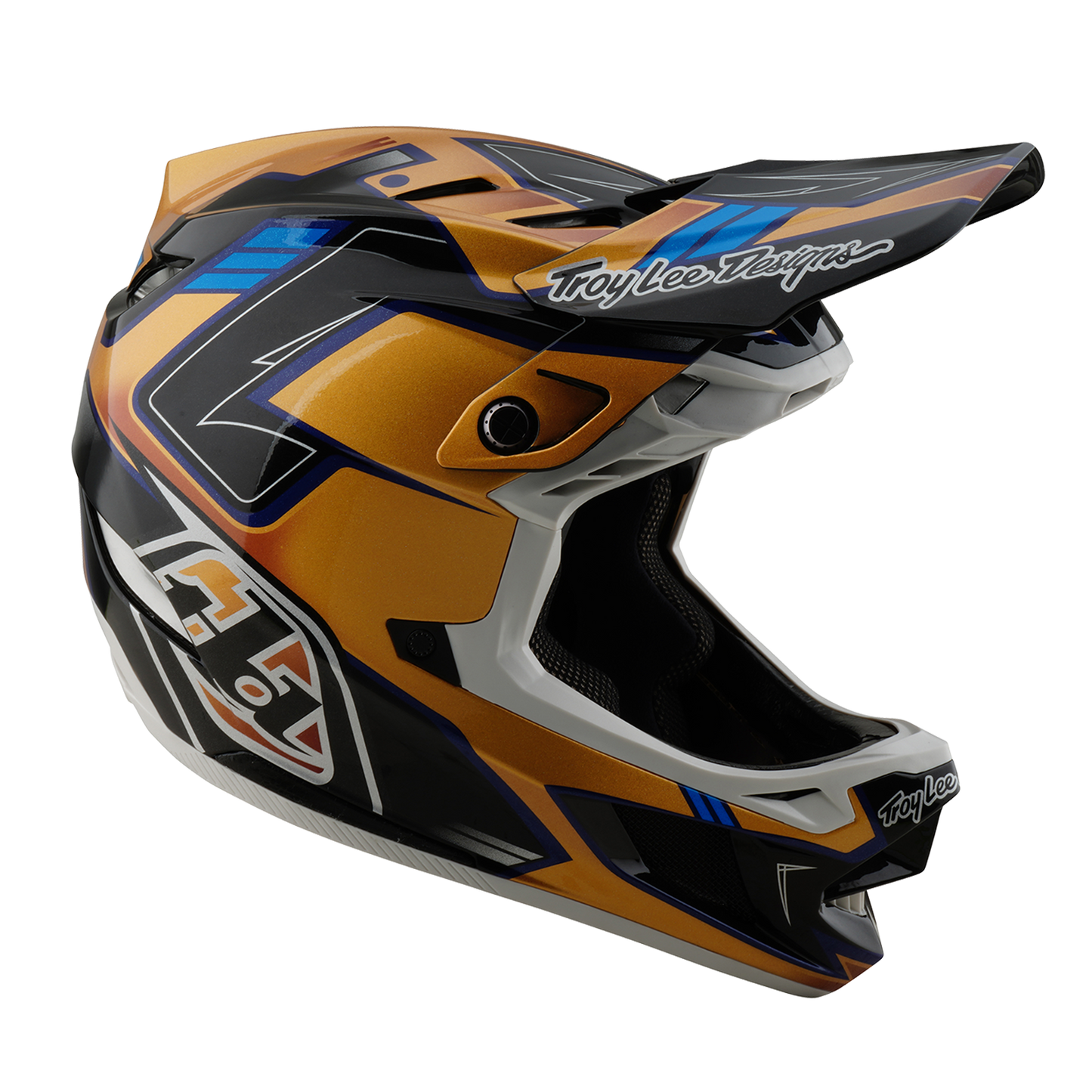 Troy Lee Designs D4 COMPOSITE MIPS ROYALTY MTB-kypärä musta/kultainen