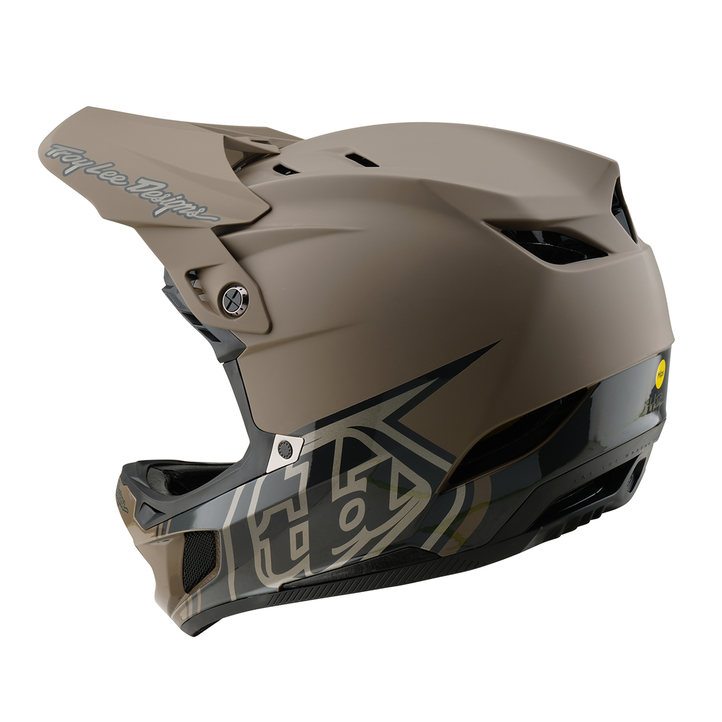 Troy Lee Designs D4 COMPOSITE MIPS GHOSTWING MTB-kypärä Ruskea/Musta