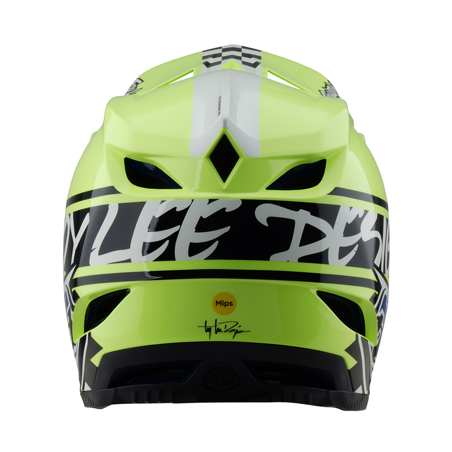 Troy Lee Designs D4 POLYACRYLITE MIPS FIFTY 50 MTB-kypärä Sininen/Keltainen