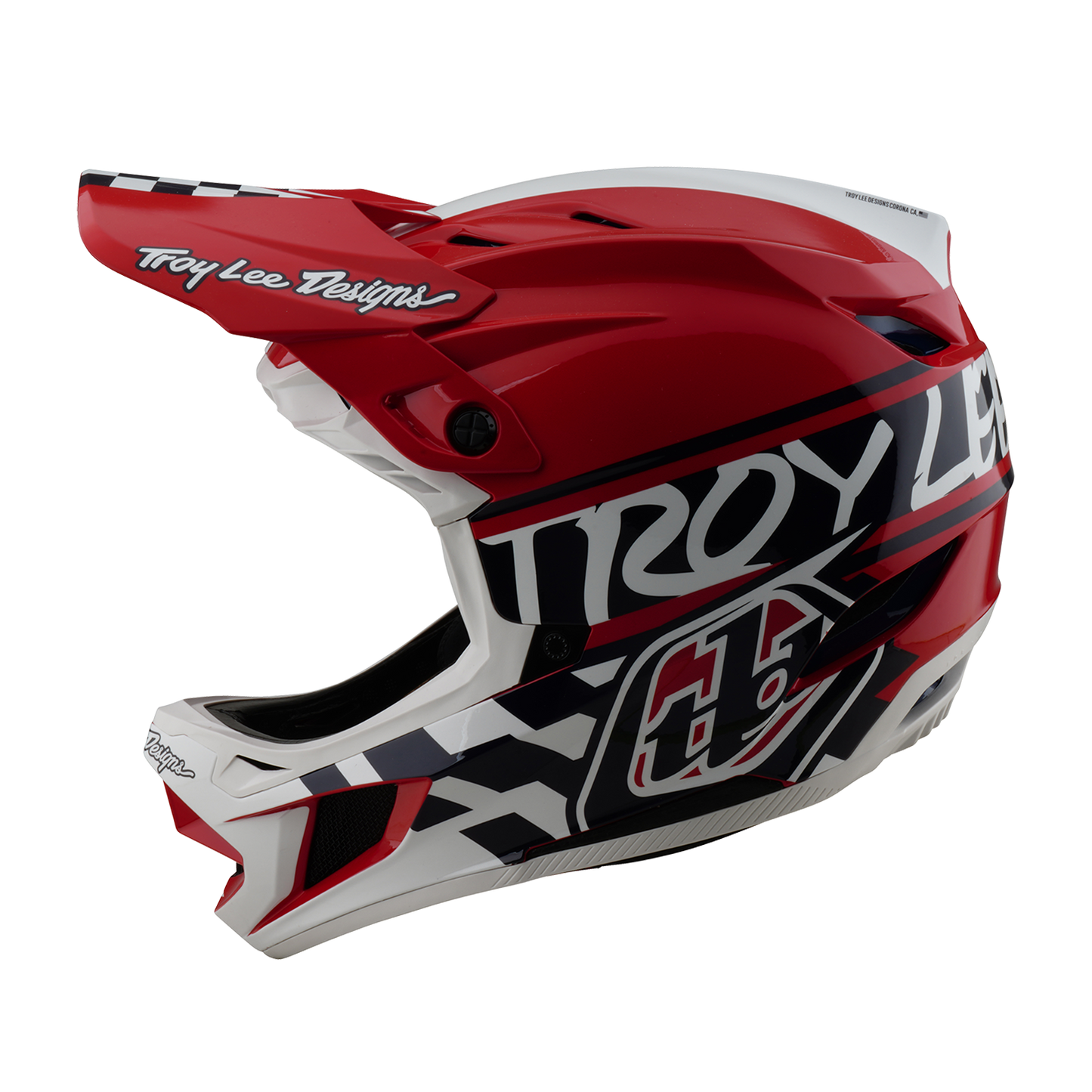TROY LEE DESIGNS D4 POLYACRYLITE FIFTY 50 MTB-kypärä Valkoinen/Punainen 2025