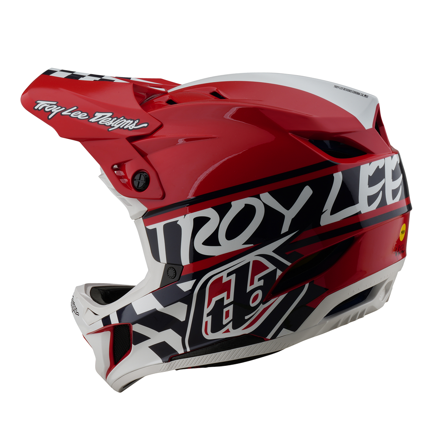 TROY LEE DESIGNS D4 POLYACRYLITE FIFTY 50 MTB-kypärä Valkoinen/Punainen 2025