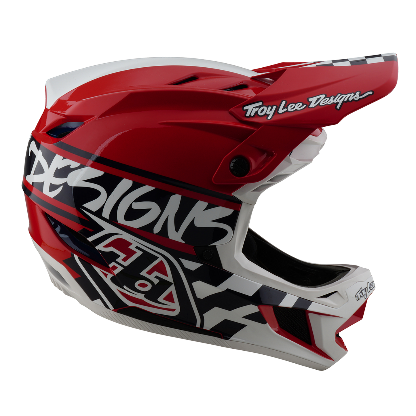 TROY LEE DESIGNS D4 POLYACRYLITE FIFTY 50 MTB-kypärä Valkoinen/Punainen 2025