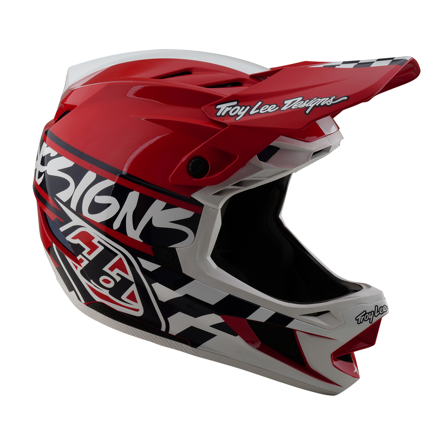 TROY LEE DESIGNS D4 POLYACRYLITE FIFTY 50 MTB-kypärä Valkoinen/Punainen 2025