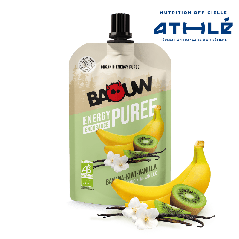 BAOUW Luomu Resepti Hedelmä Energia Sose Banaani/Kiwi/Vanilja (90g)