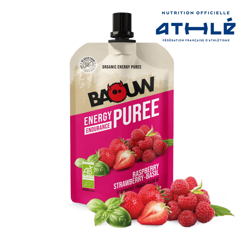 BAOUW Luomu Resepti Energiasose vadelma/mansikka/basilika hedelmillä (90g)
