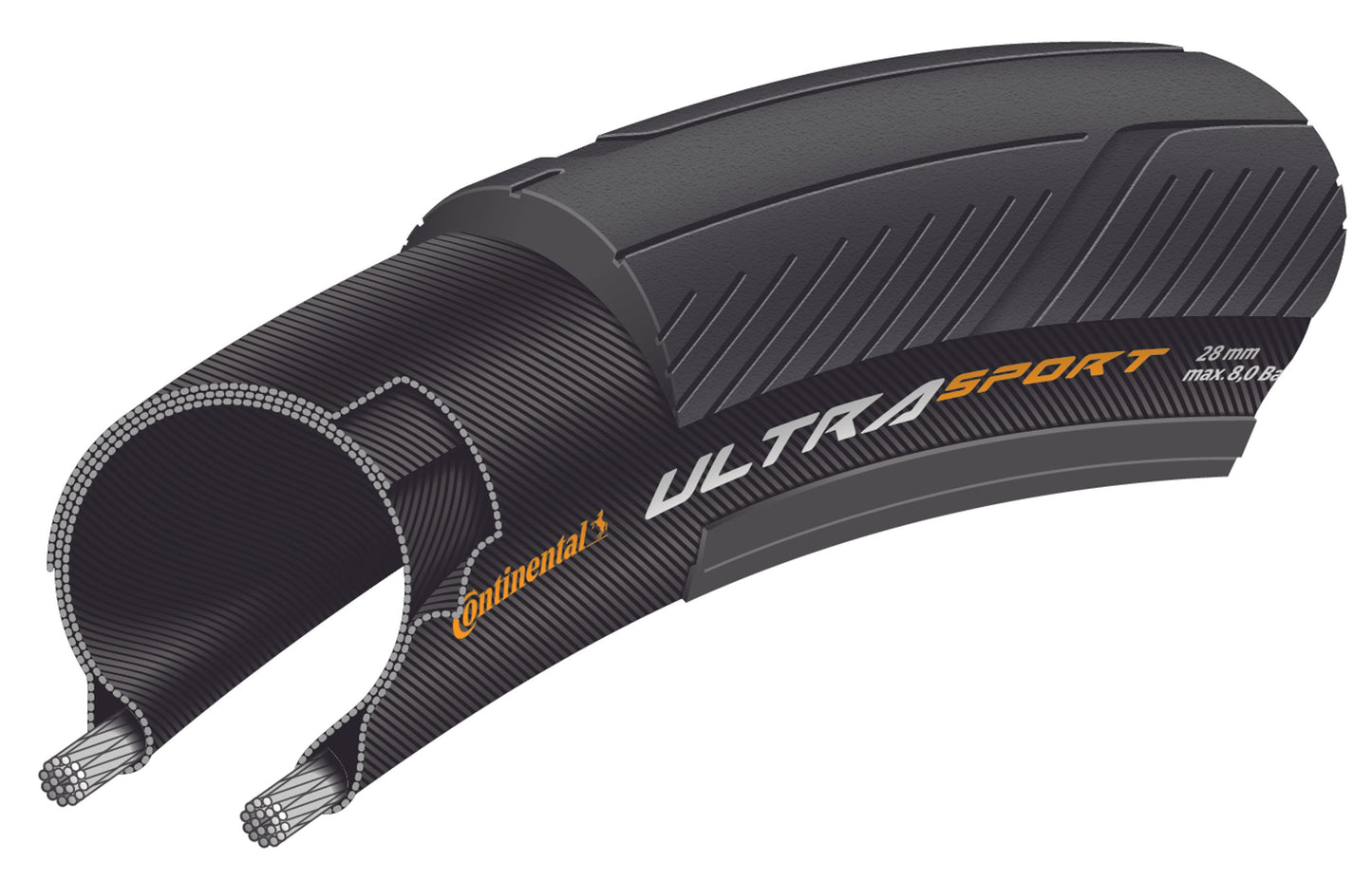 CONTINENTAL ULTRA SPORT III 700c Tubetype Musta rengas