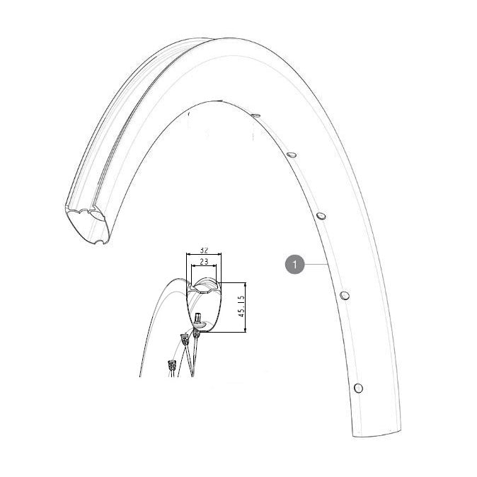 MAVIC COSMIC SL4 45 23mm etupyöräpaketti