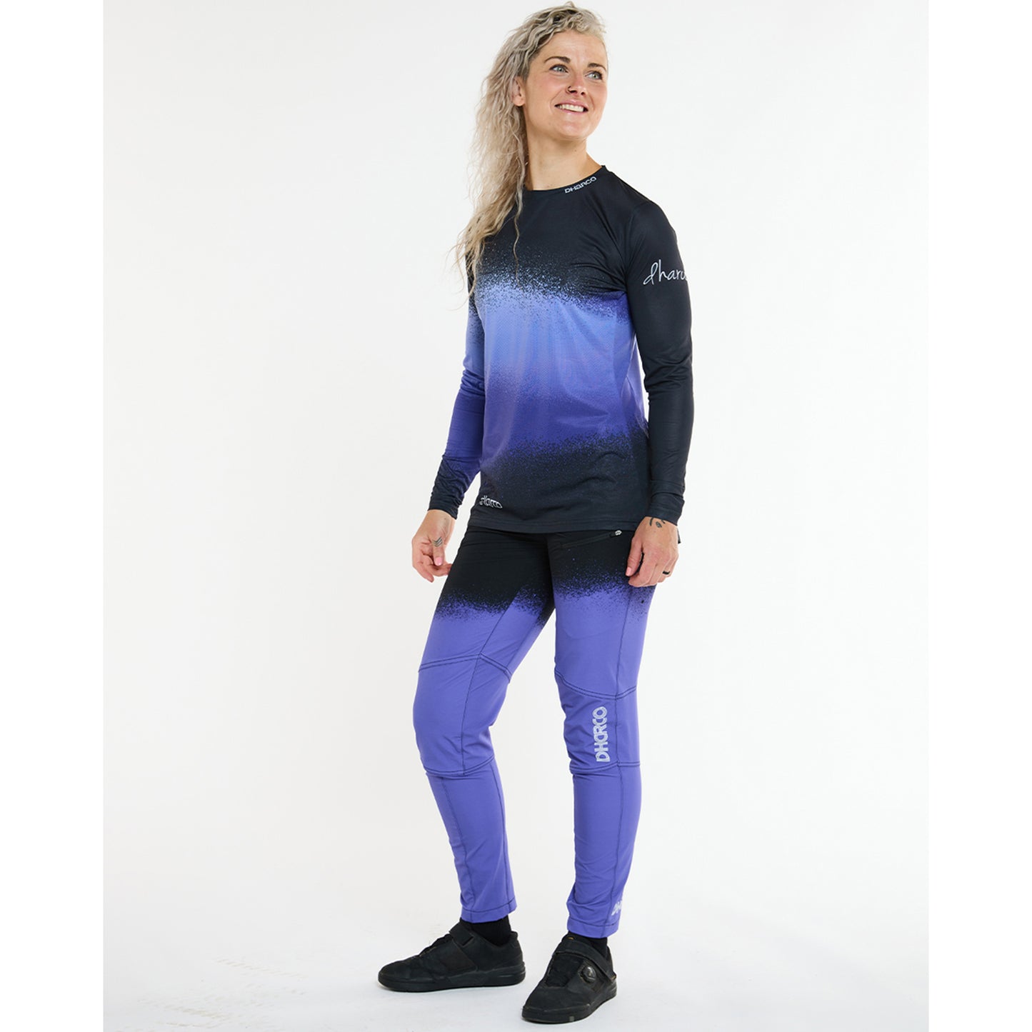 Naisten DHARCO ULTRA VIOLET pitkähihainen trikoo musta/violetti