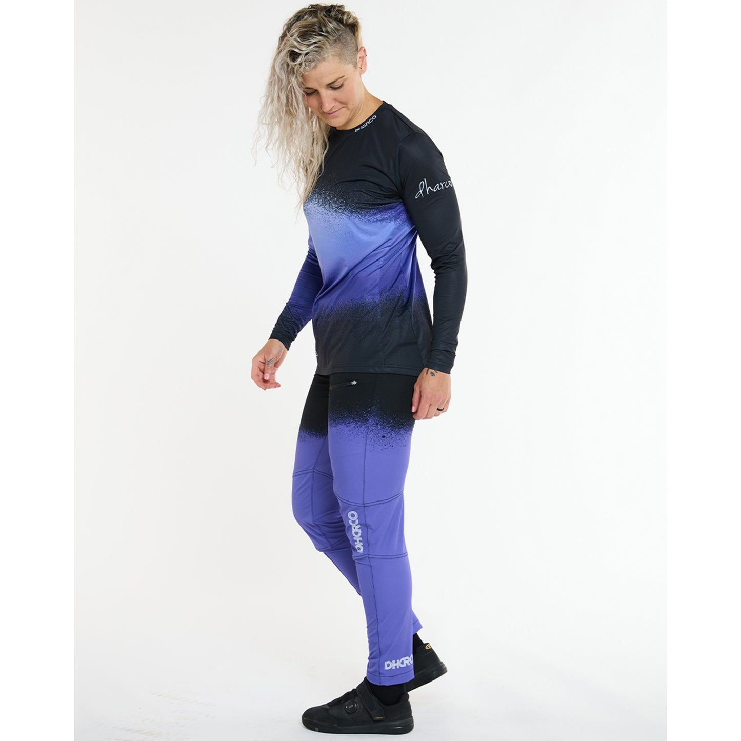 Naisten DHARCO ULTRA VIOLET pitkähihainen trikoo musta/violetti