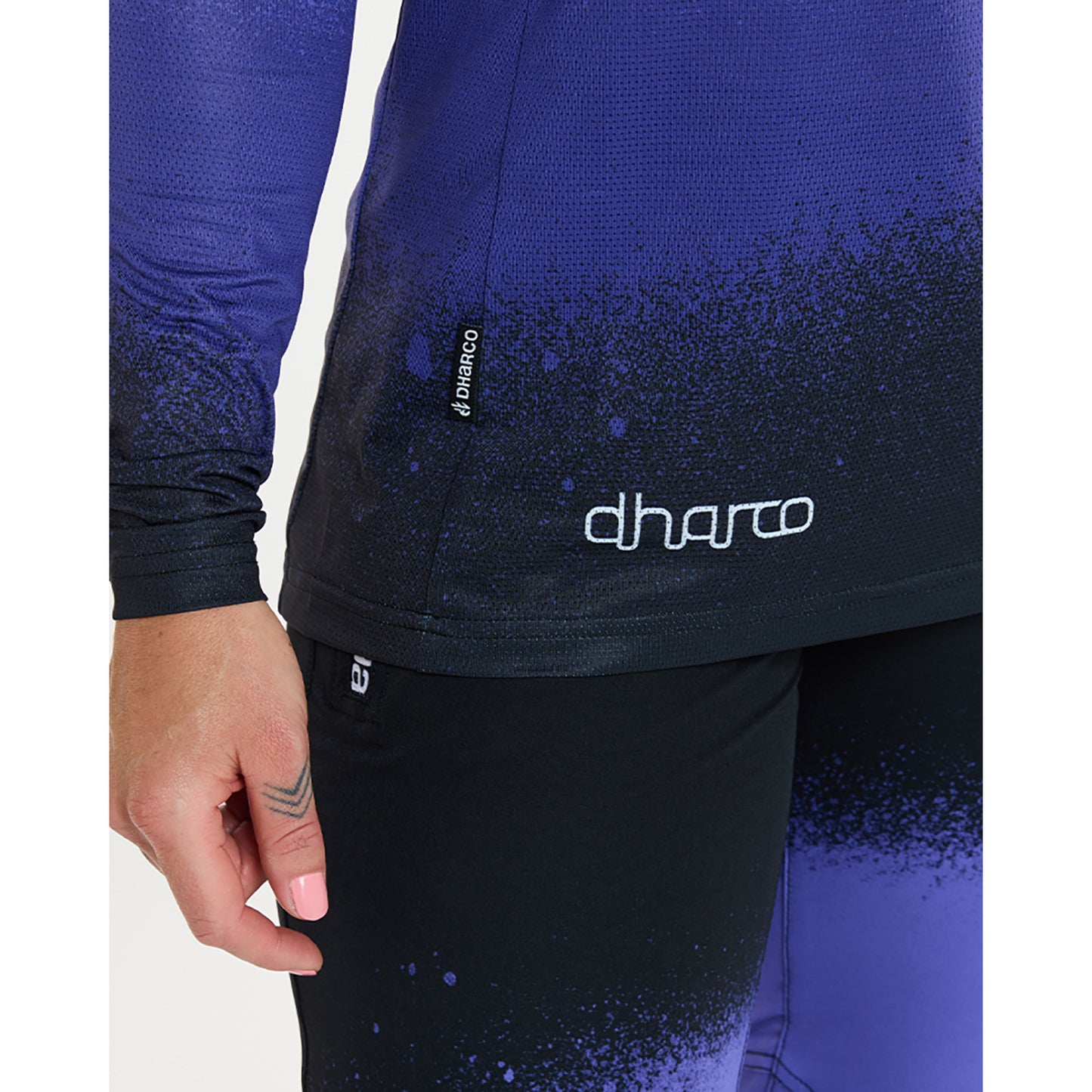 Naisten DHARCO ULTRA VIOLET pitkähihainen trikoo musta/violetti