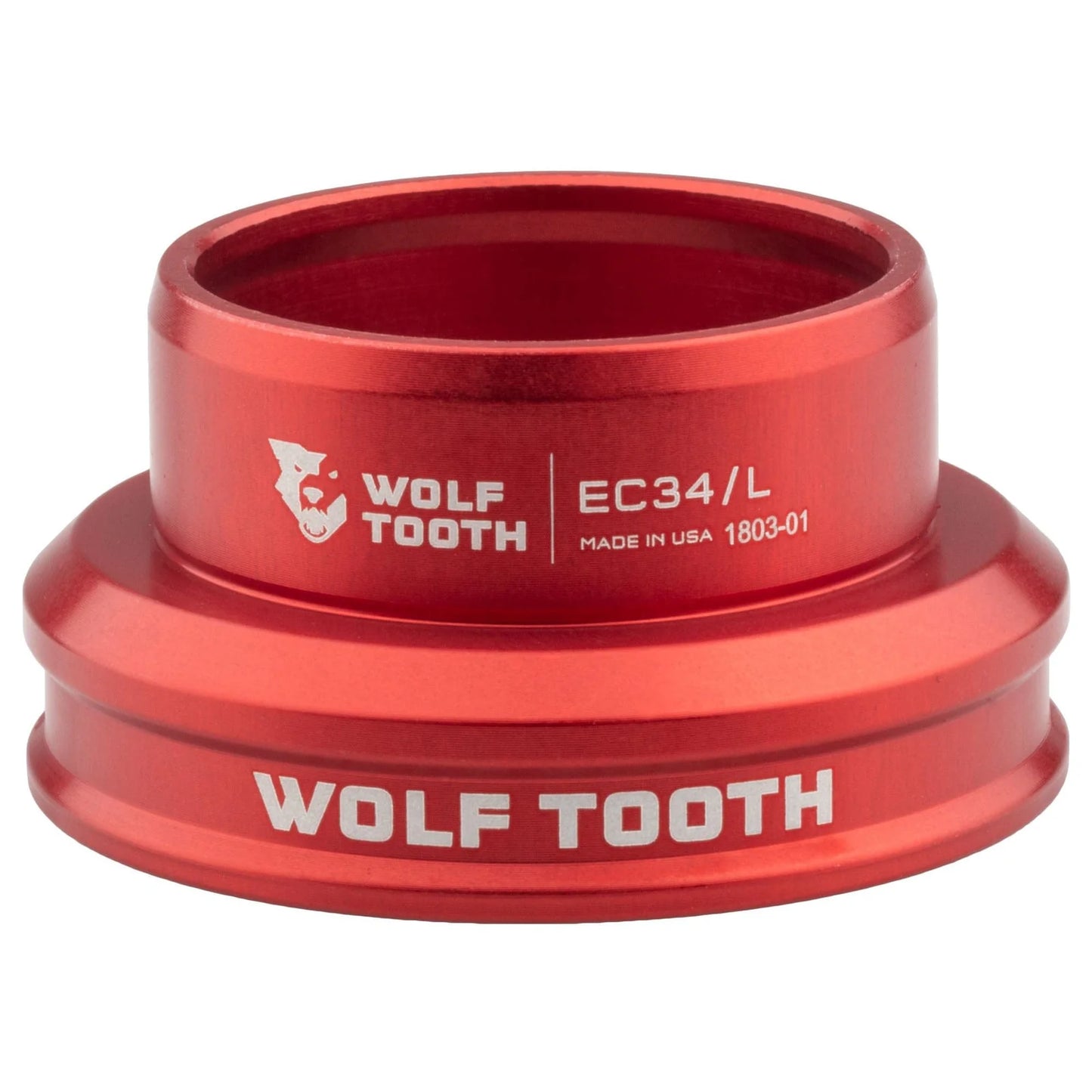 Matala ohjauslaakeri WOLF TOOTH PERFORMANCE 1"1/8 EC34 -sarjaan, punainen