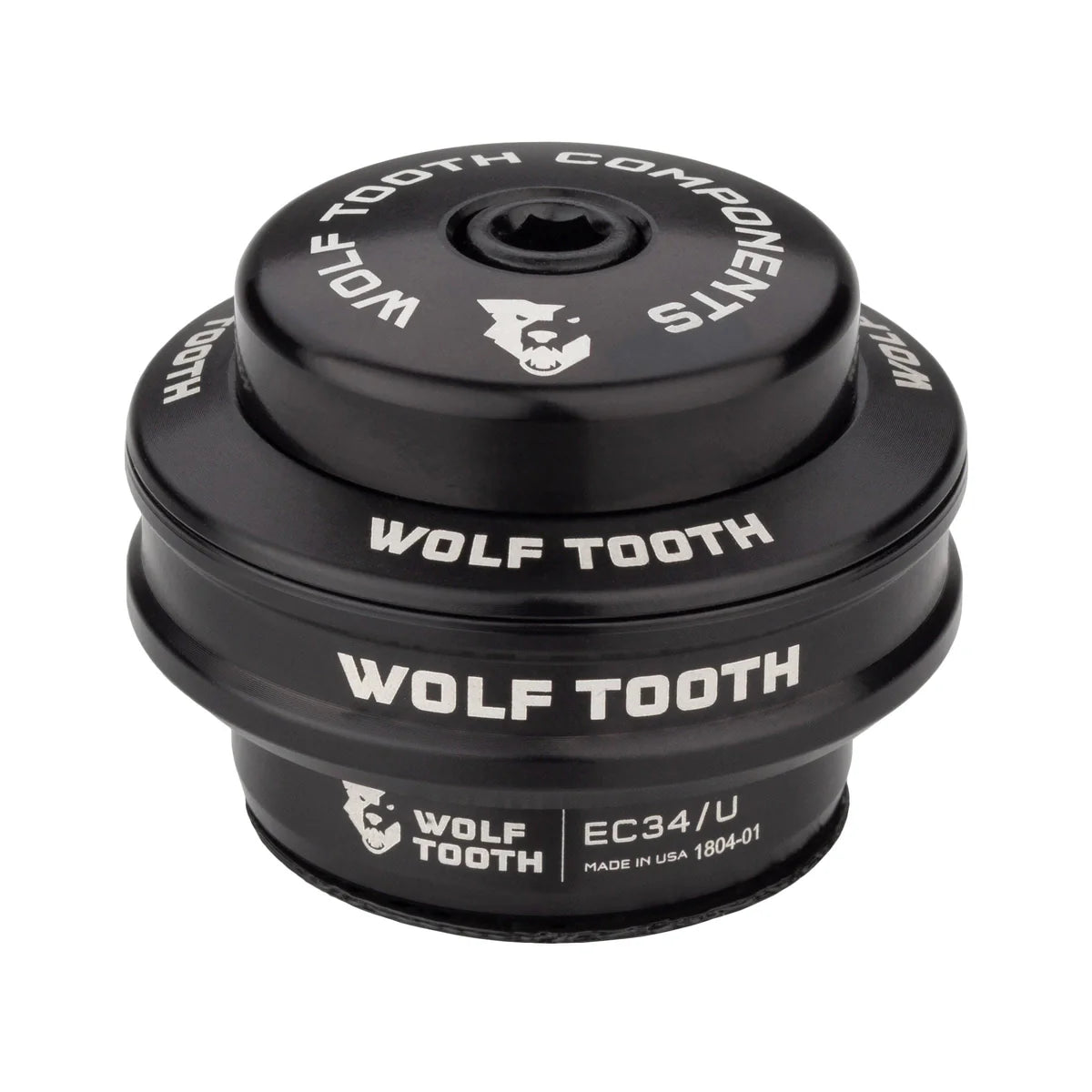 Korkea kuppi WOLF TOOTH PREMIUM ulkoiselle kuulokkeelle 1"1/8 EC34 Stack 16 mm Musta