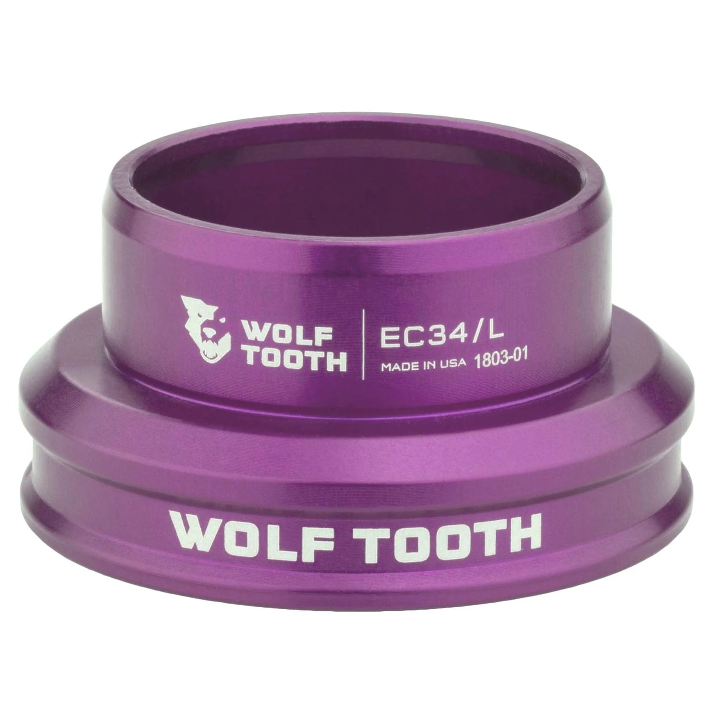 Matala ohjauslaakeri WOLF TOOTH PERFORMANCE 1"1/8 EC34 -sarjaan, violetti