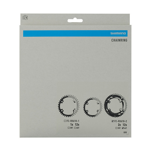 SHIMANO GRX RX610 12V 110mm ulkokäyttöön tarkoitettu ketjupyörä.