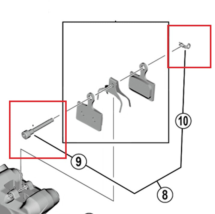 SHIMANO kiinnitystappi ja -rengas BR-RX820/RX410/R8170/M7100/M7110/R7170