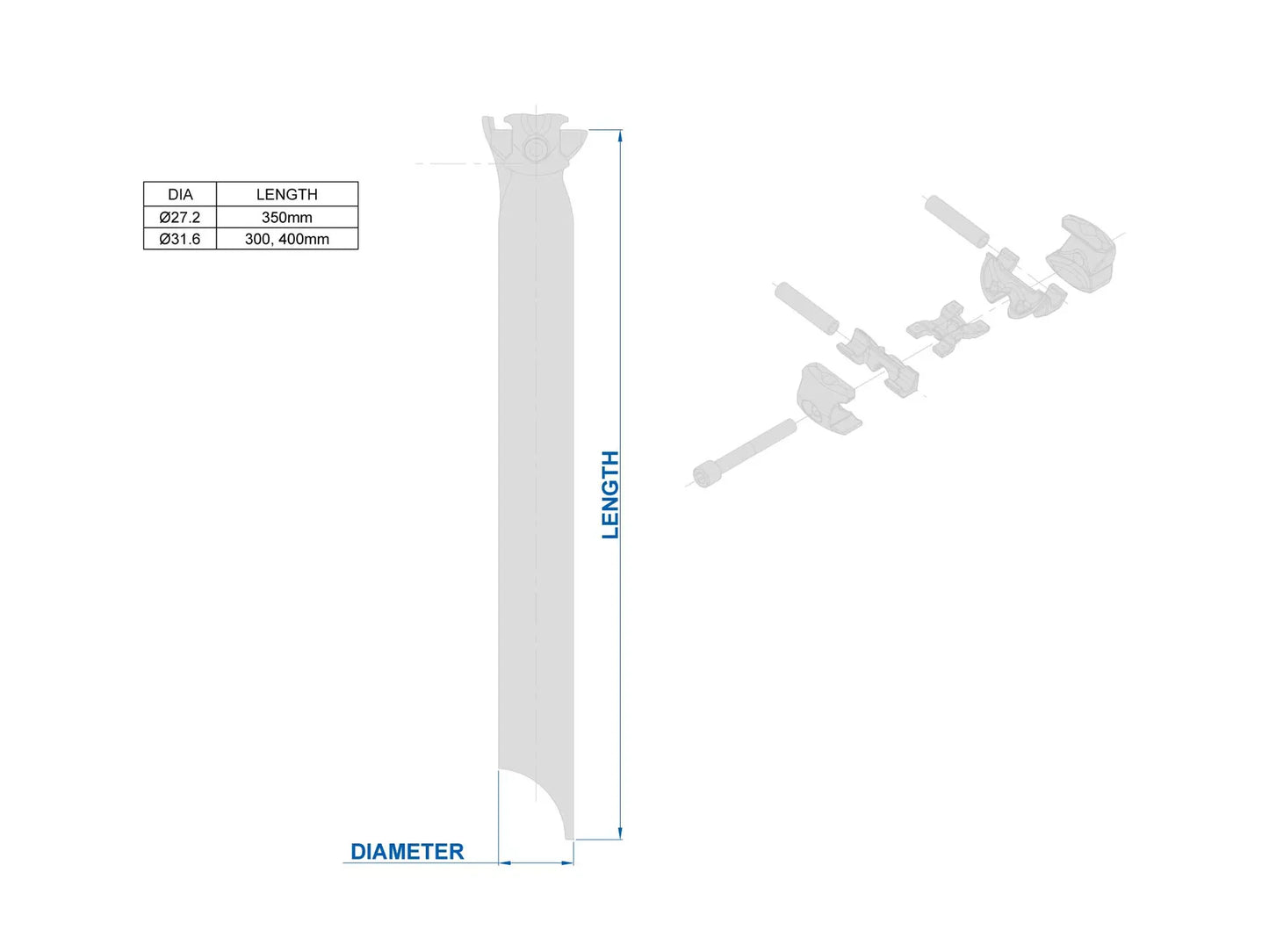 Satulatolppa RITCHEY WCS ONE-BOLT Suora