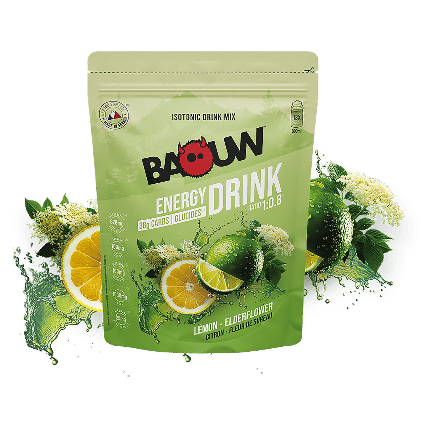 BAOUW ISOTONIC Energiajuoma (585g) Sitruuna-Herukkaa