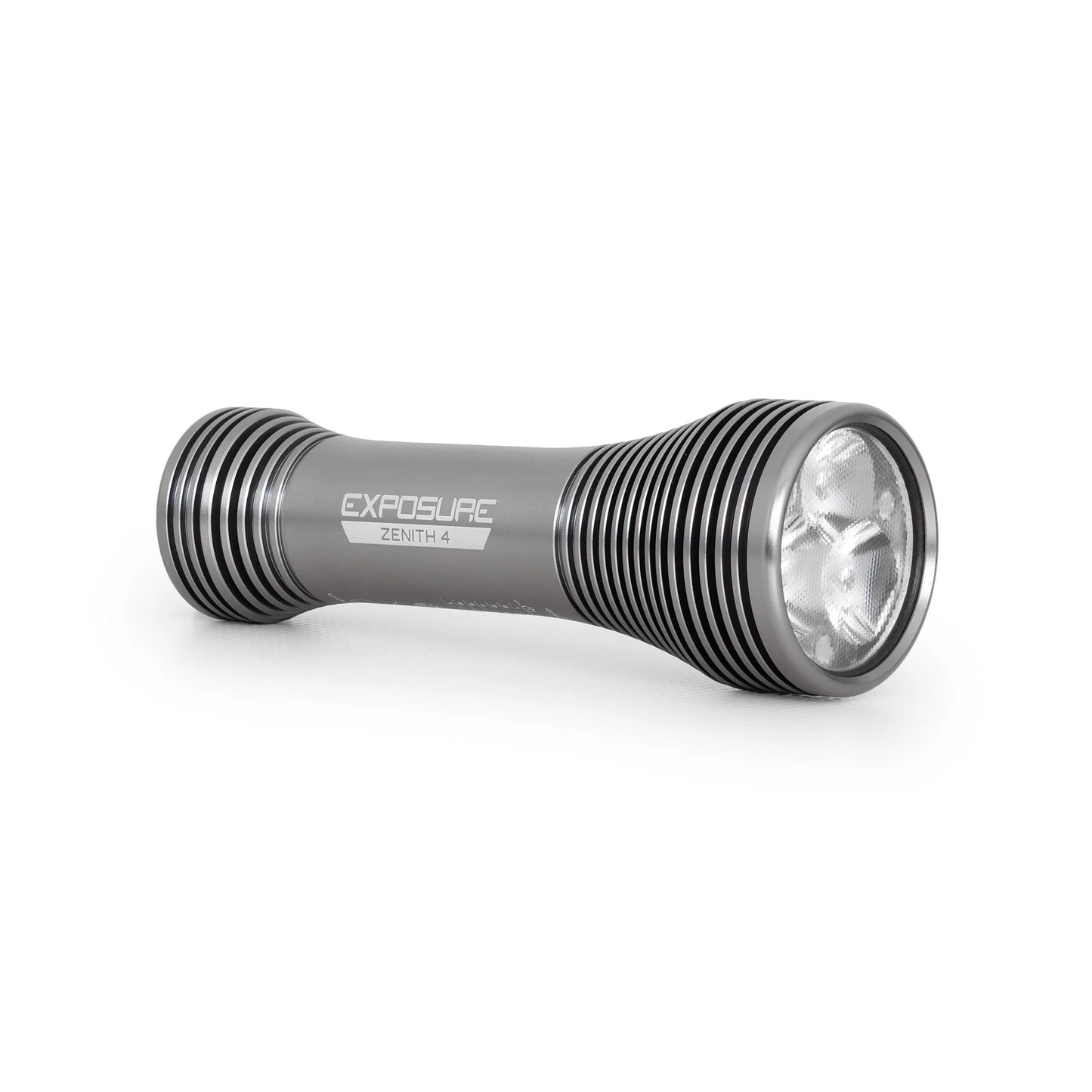 EXPOSURE LIGHTS ZENITH GUN METAL MK4 etuvalo kypäräkiinnityksellä varustettuna