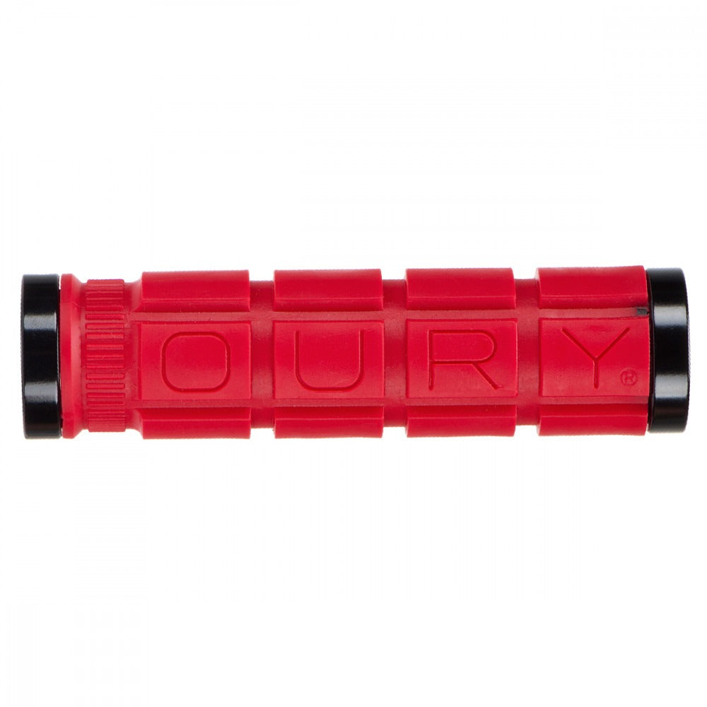 OURY Double Lock-on kahvat 127mm punainen