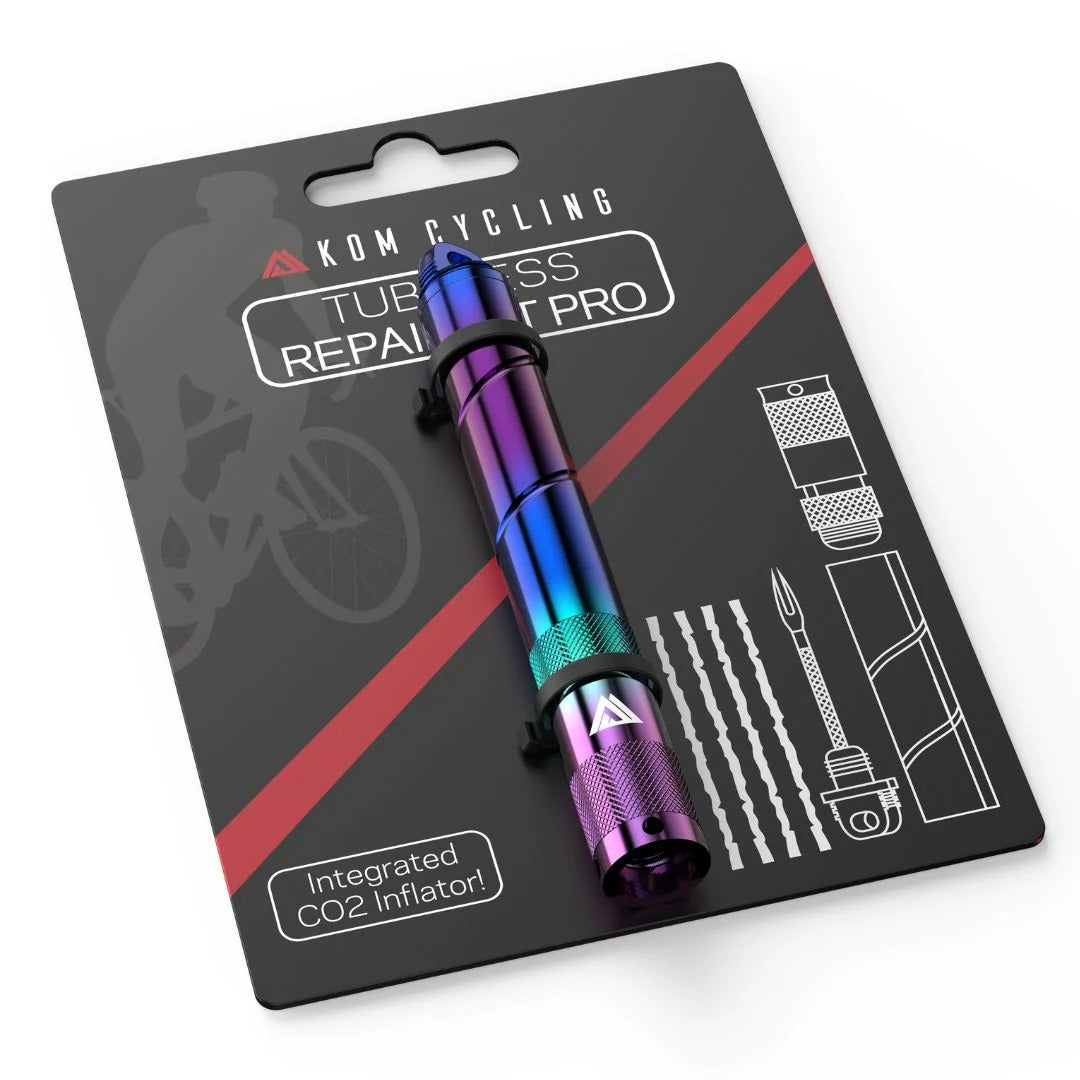 KOM CYCLING Tubeless PRO Iridescent korjaussarja