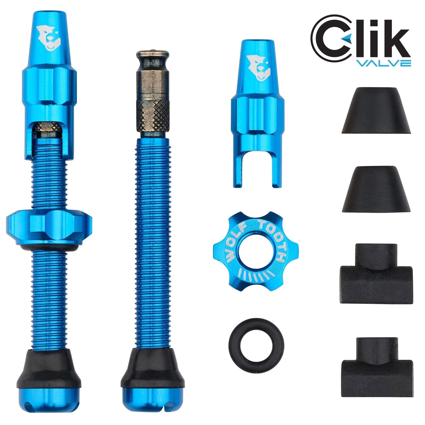 WOLF TOOTH CLIK VALVE Tubeless Valve Sininen