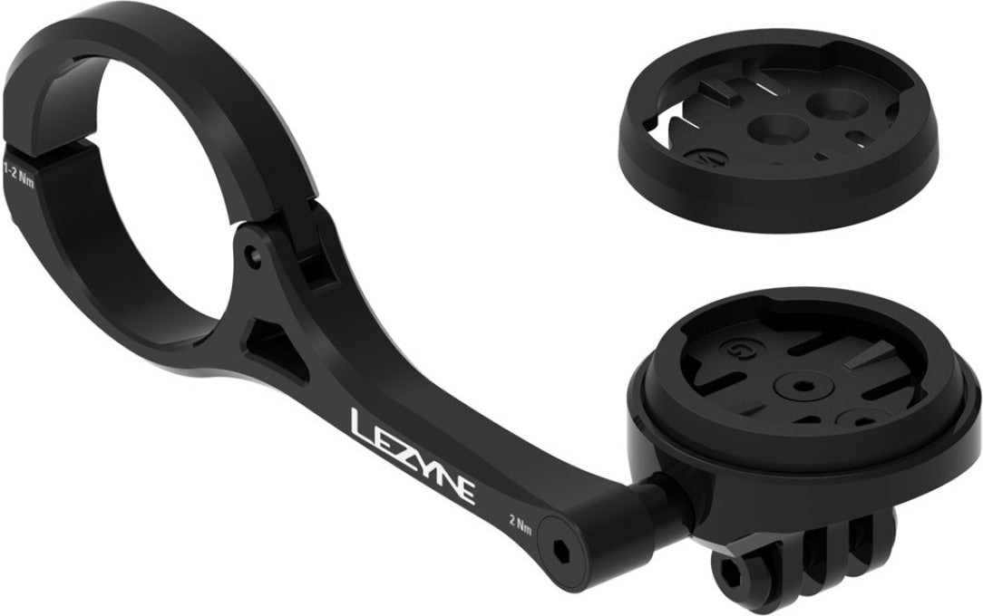 LEZYNE-pyöränkahvan pidike GARMIN/WAHOO/LEZYNE-GPS-laitteille, musta