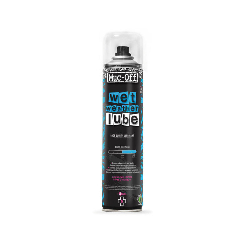 MUC-OFF WET WEATHER CHAIN LUBE -ketjuvoiteluaine suihkeessa kaikkiin olosuhteisiin (400 ml)