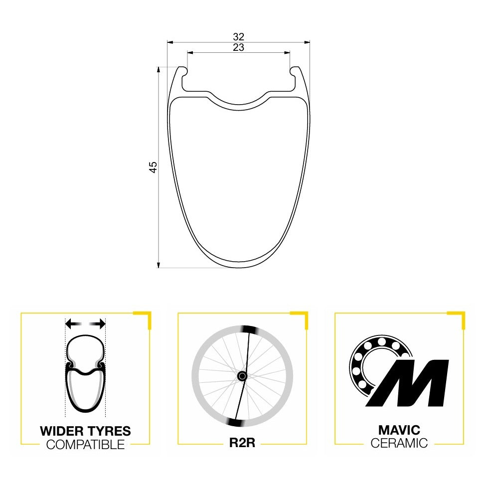 Pari MAVIC COSMIC ULTIMATE DISC Tubeless Ready -vanteita (Center Lock)