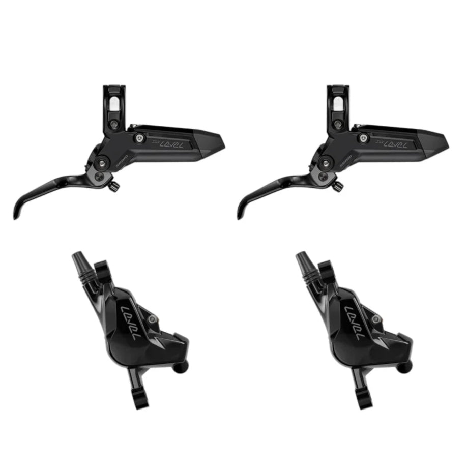 Pari SRAM LEVEL SILVER STEALTH 2-mäntäisiä jarruja Musta