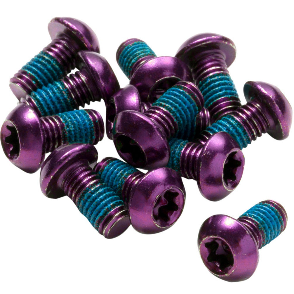 REVERSE COMPONENTS -levyjarrujen ruuvipakkaus (12 kpl), violetti eloksoitu