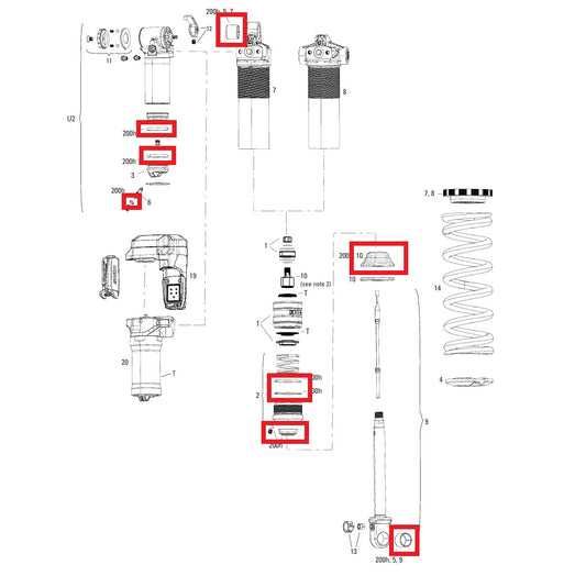 Huoltosarja 200 tuntia / 1 vuosi ROCKSHOX VIVID COIL C1+ (2025+)